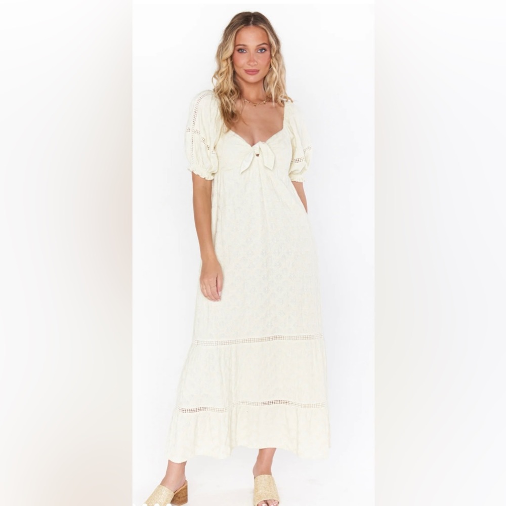 Zen Midi Dress ~ Midsummer Ivory, Show Me Your Mumu